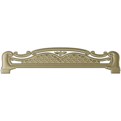 Ornate Arched Headboard STL for CNC - 3D Model for Wood Carving