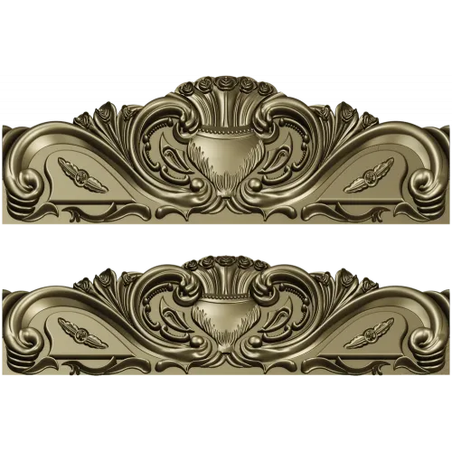 Орнаментальная накладка-курант для спинки кровати - STL модель