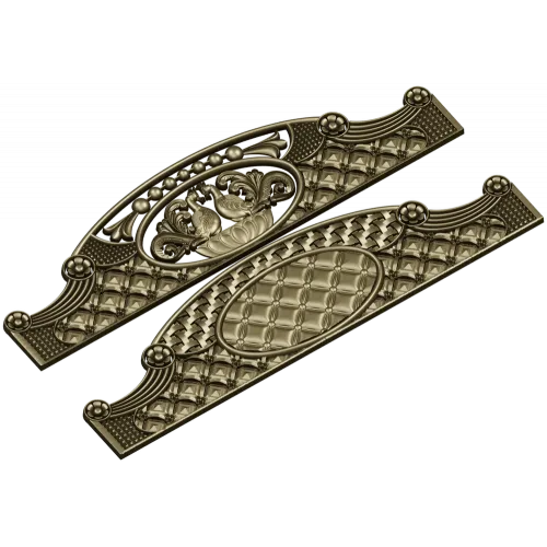 Headboard Frieze STL - Avian Cartouche & Tufted Medallion