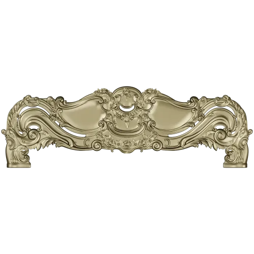 Ornate Rococo Headboard STL 3D Model for CNC