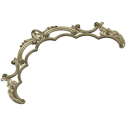 Rococo headboard crest STL for CNC