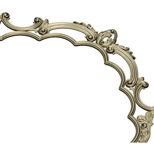 Rococo headboard crest STL for CNC
