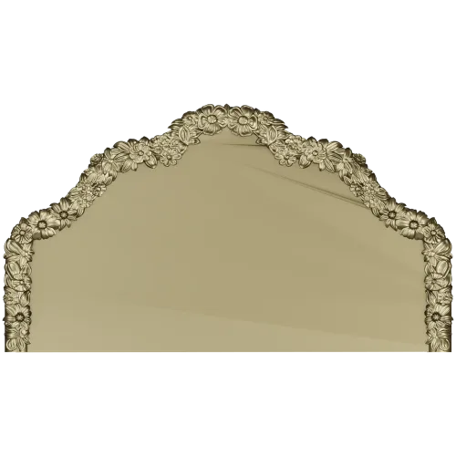 Floral Crest Headboard - STL 3D model for CNC milling