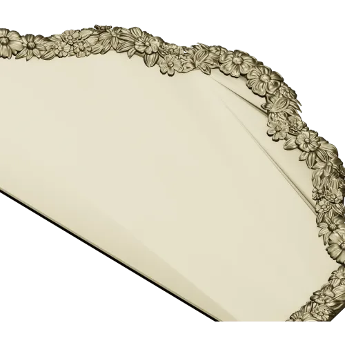 Floral Crest Headboard - STL 3D model for CNC milling