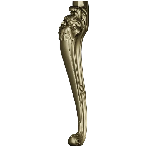 Rococo Rose Cabriole Leg STL for CNC