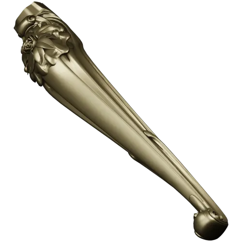 Rococo Rose Cabriole Leg STL for CNC