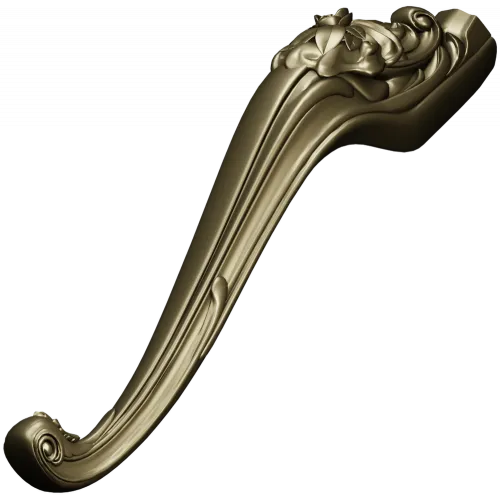 Rococo Rose Cabriole Leg STL for CNC