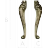 Rococo Rose Cabriole Leg STL for CNC