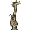 Acanthus Scroll Furniture Leg - STL 3D model for CNC