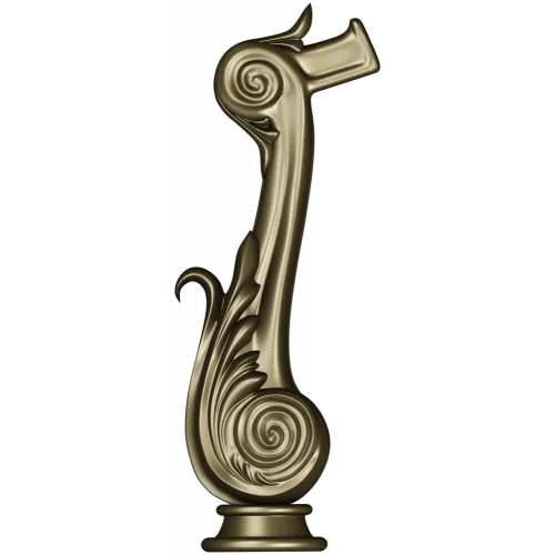 Acanthus Scroll Furniture Leg - STL 3D model for CNC