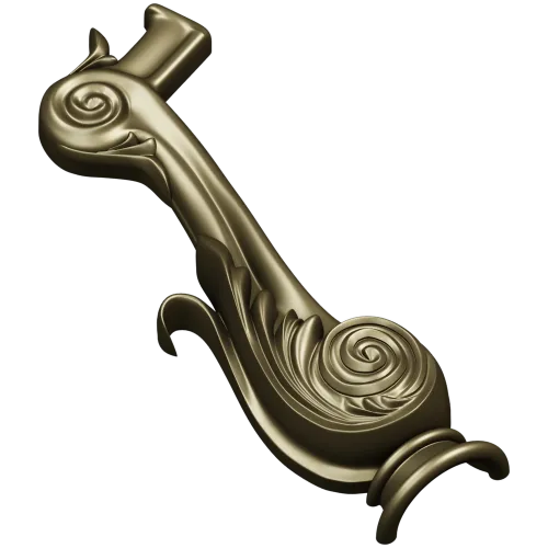 Acanthus Scroll Furniture Leg - STL 3D model for CNC