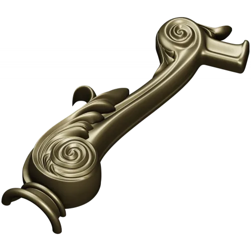 Acanthus Scroll Furniture Leg - STL 3D model for CNC