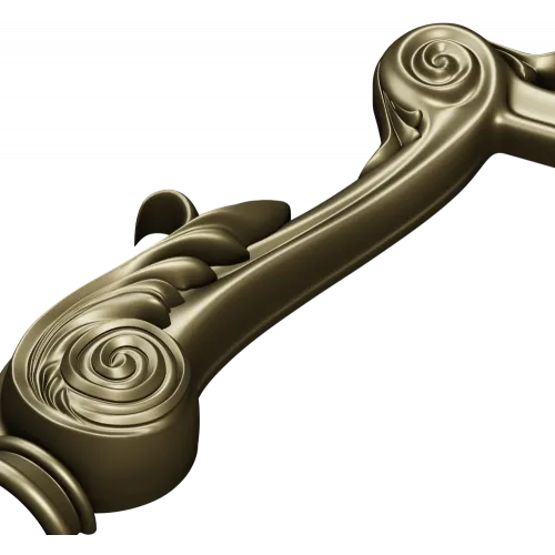 Acanthus Scroll Furniture Leg - STL 3D model for CNC