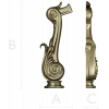 Acanthus Scroll Furniture Leg - STL 3D model for CNC