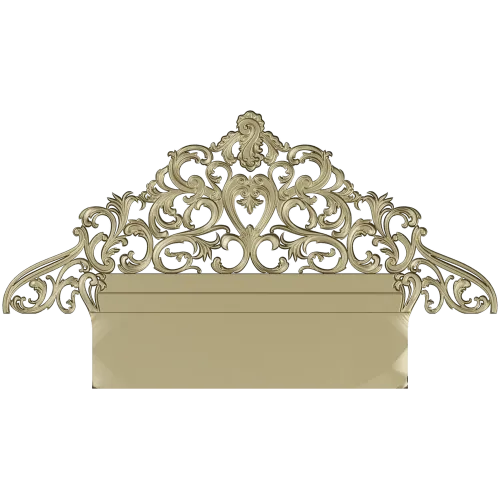 Regal Filigree Headboard Crest - STL 3D model for CNC