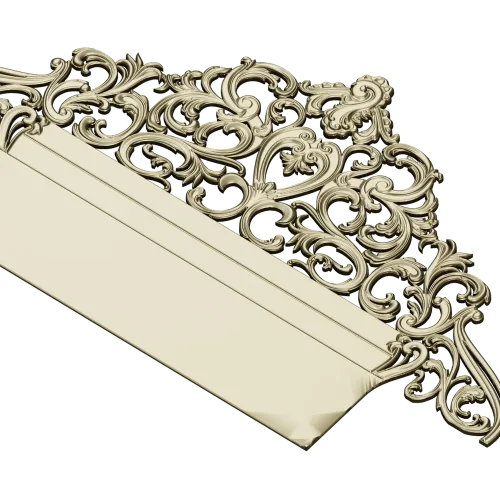 Regal Filigree Headboard Crest - STL 3D model for CNC