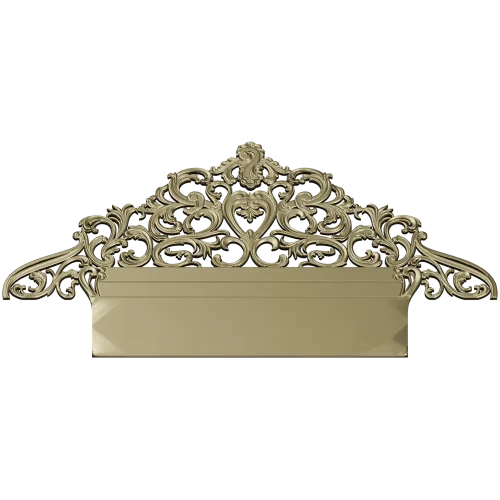 Regal Filigree Headboard Crest - STL 3D model for CNC