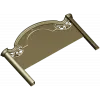 Baroque Arched Headboard STL model for CNC routing
