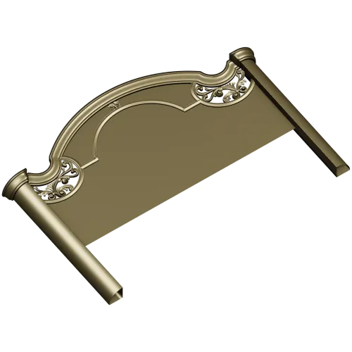 Baroque Arched Headboard STL model for CNC routing