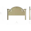 Baroque Arched Headboard STL model for CNC routing