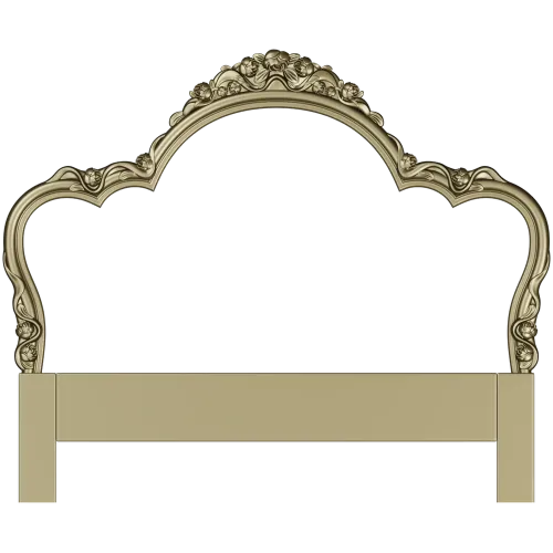 Rococo floral headboard STL for CNC milling