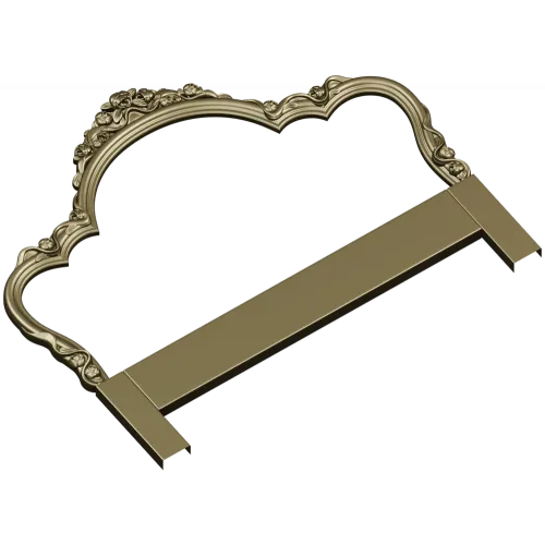 Rococo floral headboard STL for CNC milling