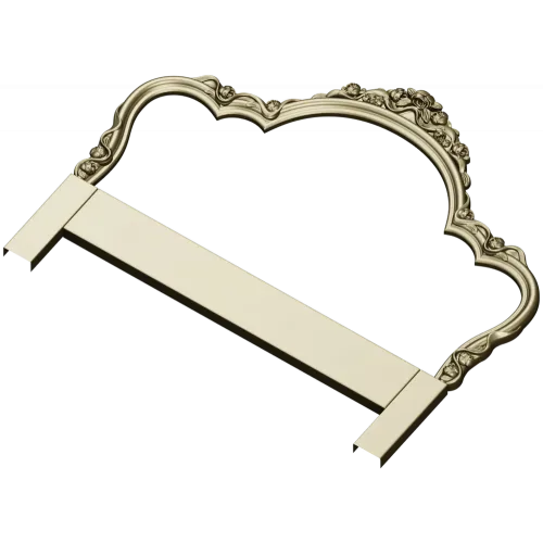 Rococo floral headboard STL for CNC milling