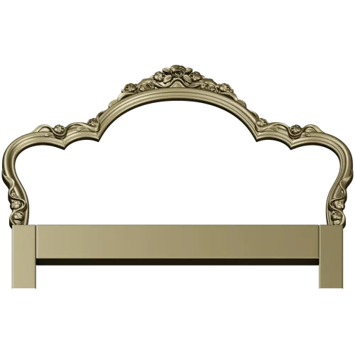 Rococo floral headboard STL for CNC milling