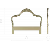 Rococo floral headboard STL for CNC milling