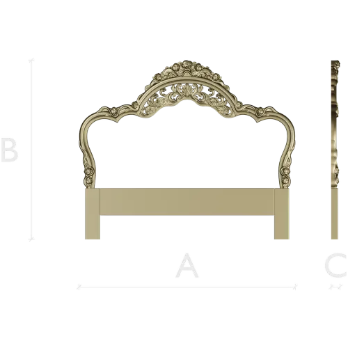Baroque Headboard Crest - STL 3D Model for CNC Milling