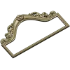 Aurora Rococo Crest - STL 3D model for CNC headboard ornament