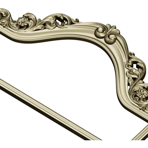 Aurora Rococo Crest - STL 3D model for CNC headboard ornament