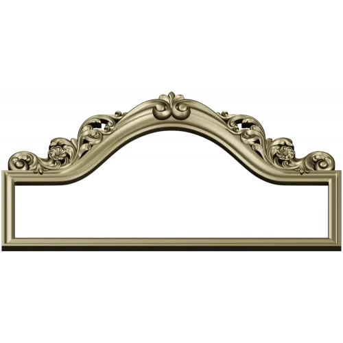 Aurora Rococo Crest - STL 3D model for CNC headboard ornament