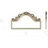 Aurora Rococo Crest - STL 3D model for CNC headboard ornament
