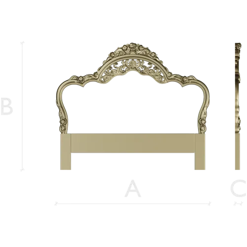 Versailles Floral Headboard STL 3D Model for CNC