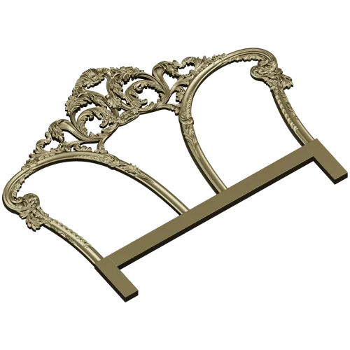 Rococo Triple Arch Headboard STL 3D model for CNC