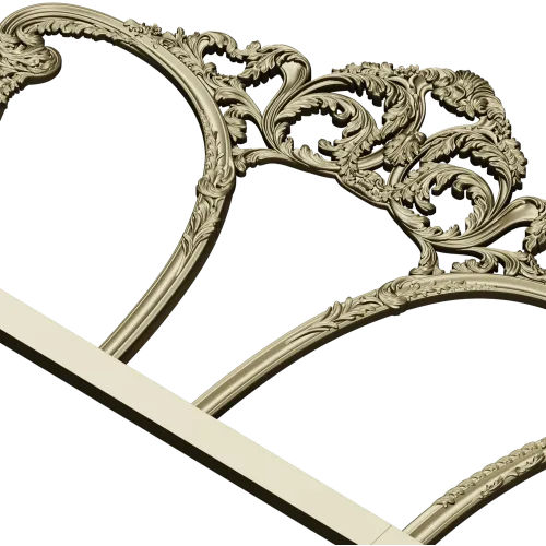 Rococo Triple Arch Headboard STL 3D model for CNC