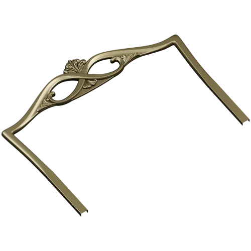 Headboard crest STL for CNC router - ornate pediment 3D model