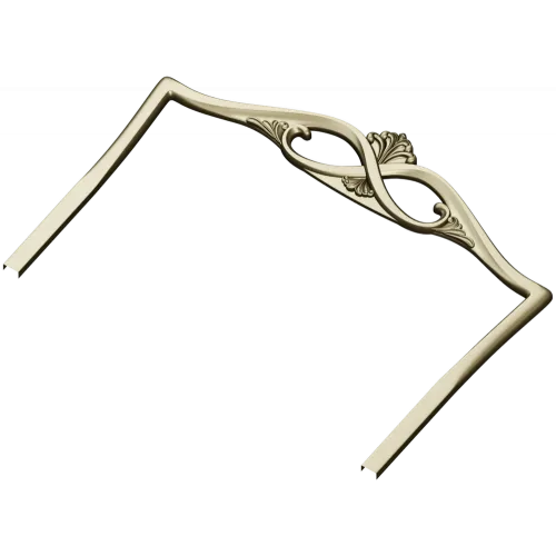 Headboard crest STL for CNC router - ornate pediment 3D model