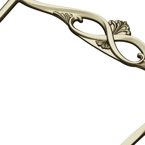 Headboard crest STL for CNC router - ornate pediment 3D model