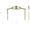 Headboard crest STL for CNC router - ornate pediment 3D model