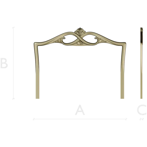 Headboard crest STL for CNC router - ornate pediment 3D model
