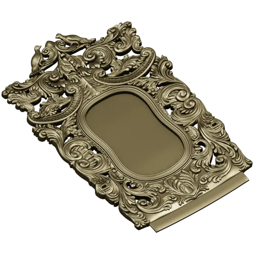 Рокайльная спинка с птицами - 3D модель STL для ЧПУ