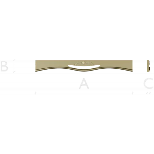 Classic Acanthus Wave Rail - STL 3D model for CNC