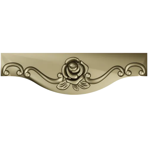 Rose Scroll Apron - STL 3D Model for CNC Milling
