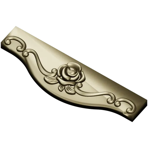 Rose Scroll Apron - STL 3D Model for CNC Milling