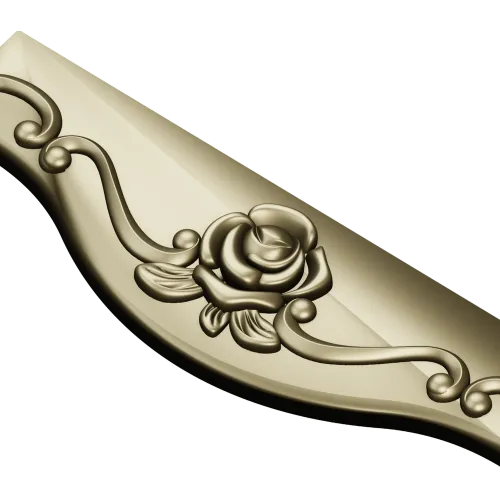 Rose Scroll Apron - STL 3D Model for CNC Milling