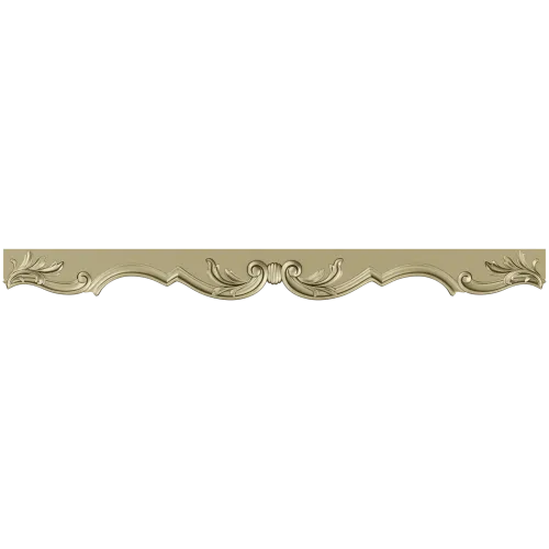 Acanthus Scroll Rail - Decorative STL 3D Model for CNC