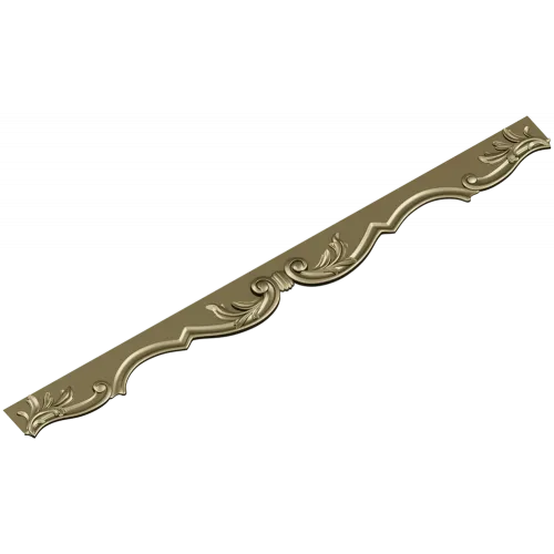 Acanthus Scroll Rail - Decorative STL 3D Model for CNC