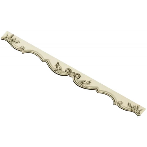 Acanthus Scroll Rail - Decorative STL 3D Model for CNC